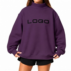 Factory Manufacturer High Quality <b>Women's</b> Plus Size Mockneck Sweatshirt New Classic Style Solid <b>Pattern</b> Unlined Design - Product Image 1