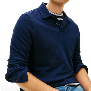 Polo de Manga Larga de Algodón Terry de Última Tendencia para Hombre, Corte Regular Personalizado, Transpirable, Informal, Premium - Product Image 5