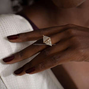 Arin Lab Grown Diamond CVD avec IGI 2.52ct F VVS-VS Brilliant Cut 14k Yellow Gold Fashion Jewelry Rings for Girls - Product Image 3