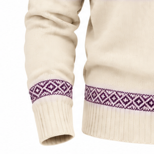 Suéter para Hombre con Patrón Nórdico Fair Isle, Cuello Chal, Botones, Manga Larga, Invierno, 100% Algodón, Grueso - Product Image 6
