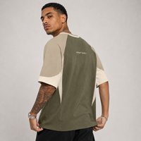 T-shirt Raglan Oversize Personnalisé Color Block 220 GSM Coton Polyester Impression par transfert Logo 3D en relief Streetwear Tee OEM ODM