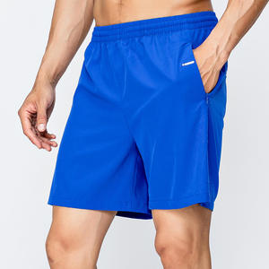 Shorts de sport pour hommes respirants à séchage rapide en toile tricotée unie à taille mi-haute pour l'entraînement et la gym, service OEM - Product Image 4