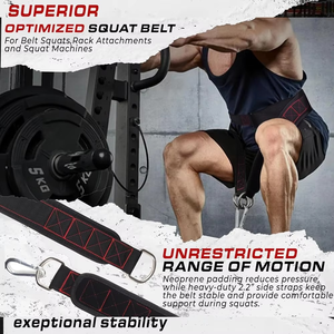 Cinturón de Pesas Unisex, Material de Neopreno Antideslizante, Cadena de Acero Ajustable, Equipo de Gimnasio, Geo Brother Co - Product Image 3