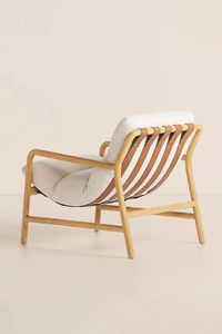 Thick <b>Padded</b> Teak Wood Lounge <b>Chair</b> Floating Look Rest <b>Chair</b> - Product Image 3
