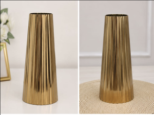 Luxury <b>Gold</b> Metal Flower <b>Vase</b> Modern Decorative Table <b>Vase</b> Tall Centerpiece <b>Vase</b> for Living Room Wedding Home Decor - Product Image 6