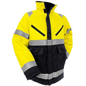 Men's Safety <b>Rain</b> <b>Jacket</b> Reflective Stripe Waterproof Breathable EN Certified Polyester Durable Hi Vis Work Wear for Outdoor - Product Image 2