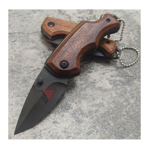 Cuchillo Plegable de Bolsillo para Caza y Camping, de Grado Industrial, con Hoja de Acero de Damasco y Mango de Madera de Palisandro, Personalizable OEM, ¡Gran Oferta! - Product Image 1