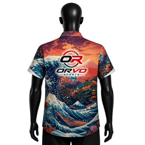 Camisa Hawaiana ORVO Sports para Hombre, Manga Corta, Estampado Tropical de Loros, Verano, Vacaciones, Casual, Transpirable, Secado Rápido, Tela Twill - Product Image 5