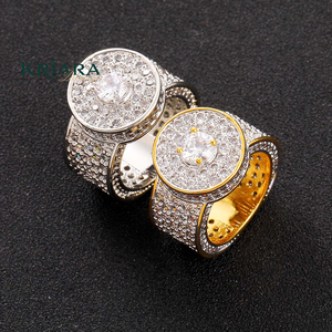 Bague de fiançailles de luxe pour femme en argent 925 plaqué or blanc, diamant de laboratoire taille brillant rond couleur D - Product Image 1