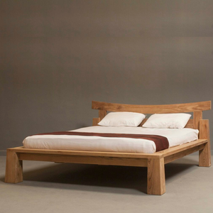 โครงเตียงไม้สักสไตล์ญี่ปุ่น โมเดิร์น มินิมอล แบบแท่น - Product Image 1