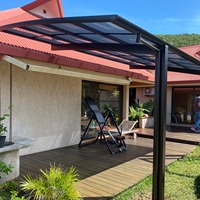 Abri de voiture moderne en aluminium robuste avec panneau en polycarbonate anti-UV, imperméable et résistant au vent, pour une seule voiture, idéal pour le jardin