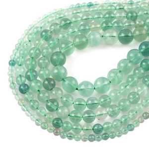 Cuentas Sueltas de Fluorita Verde Natural de Alta Calidad, 20 Quilates, para Fabricación de Joyas, Pulseras, Collares, Accesorios DIY - Product Image 5