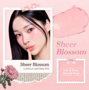 MAKEHEAL Tinted Sheer Stick Blusher 6g Sheer Blossom Pink Froly Persimmon Pink Berry Mellow Peach K-Beauty - Product Image 6