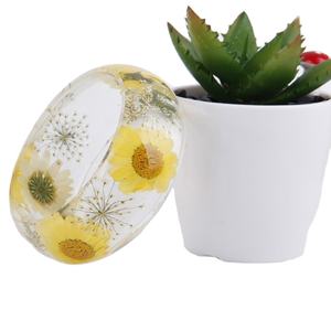 Piedras joyería resina acrílico pulsera brazalete exagerado deslumbrante Multicolor ancho Irregular cuadrado acrílico pulseras para - Product Image 1