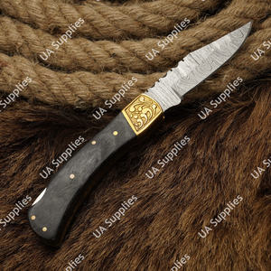 Cuchillo Plegable EDC de Acero de Damasco de Grado Industrial de Alta Calidad para Uso Diario, Caza, Pesca, Senderismo, Equipo Utilitario OEM - Product Image 2