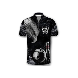 Custom Heat-Transfer Printed Short <b>Bowling</b> for Shirt for Teams High Quality 100% Polyester Fabric Breathable Anti-Bacterial - Product Image 2