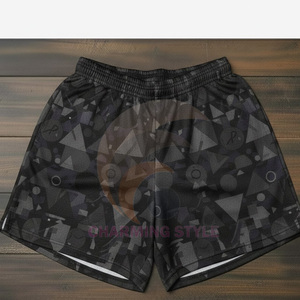 OEM Double <b>Layer</b> Sublimation Breathable Shorts Hip Hop Baggy Jogger Gym Blank Basketball Custom Mesh Men'S Shorts - Product Image 2