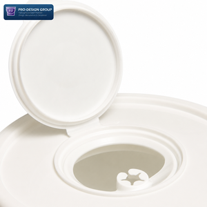 1L Wet Wipes <b>Bucket</b> <b>with</b> Flip Top <b>Lid</b> for Wipe Dispensing, Leakproof Storage Solution - Product Image 2