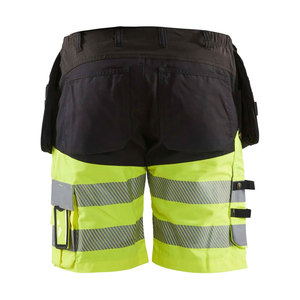 Unisex High Visibility Safety Hi Viz <b>Working</b> Wear Cargo Shorts Multi Pocket Worker Cotton Reflective Construction Safety Shorts - Product Image 5