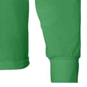 T-shirt vert à manches longues avec imprimé graphique de lettres grecques, col rond, haut décontracté tendance, vêtement streetwear, tenue de tous les jours - Product Image 2