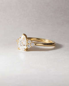 IGI/GIA Lab Grown Vintage 14K oro amarillo boda/anillo de compromiso corte redondo diamante Unisex perfecto aniversario y regalo de fiesta - Product Image 4