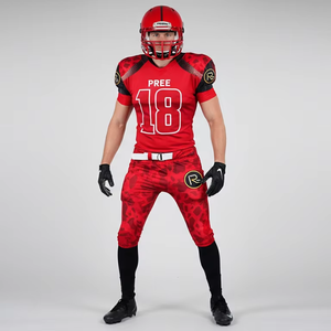 Maillot de football américain personnalisé de haute qualité, cousu, manches courtes, streetwear, uniforme sportif pour hommes - Product Image 2