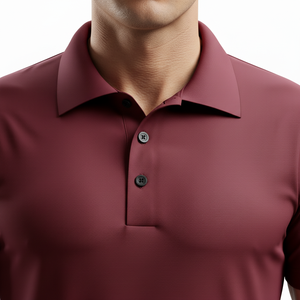 Camisa de Hombre, Corte Slim Fit Personalizado, Tela de Poliéster y Algodón, Logotipo Frontal, Cuello con Botones, Manga Corta, Servicio OEM - Product Image 4