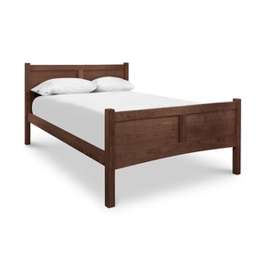 Minimalist Natural Finish Solid Wood <b>Platform</b> <b>Bed</b> <b>Frame</b> Contemporary Cable Inlay Bedroom Set | Jodhpur Handicraft - Product Image 1