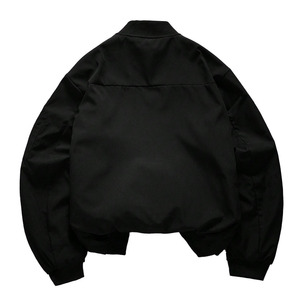 Veste bomber en nylon style streetwear Y2K, vêtement d'extérieur urbain léger, broderie OEM, patchwork, coupe-vent, fournisseur de vestes pour hommes - Product Image 4