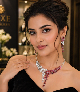 New European American Opening Collar Style <b>Flower</b> Design Copper Zircon 18K Gold Plated Strand Necklace Luxury Ball Dress Party - Product Image 3
