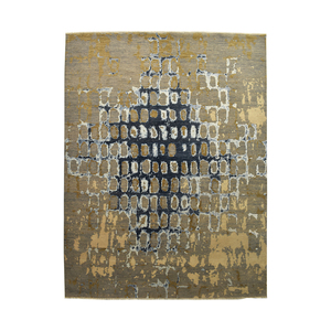 Modern Hand-Knotted Wool <b>Rug</b> Abstract Geometric <b>Grey</b> Blue Low Pile Shaggy Area Carpet for <b>Living</b> <b>Room</b> Bedroom Hotel Custom Size - Product Image 2