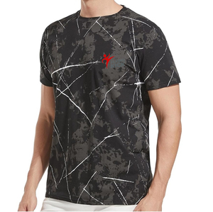 Chemises pour hommes imprimées par sublimation 100% polyester, t-shirts en modal 100% polyester imprimés par sublimation, prix d'usine en gros - Product Image 1