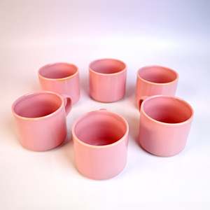 Candy Pink New Set of 6 Bone China Ceramic <b>Tea</b> Cups - Product Image 5