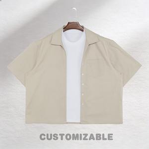 Chemises à manches courtes pour hommes, style boxy, personnalisables, à double couche - Product Image 1