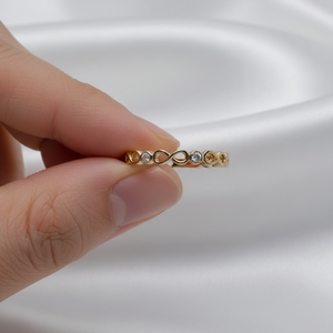 Anillo de Eternidad con Nudo Infinito Único, Moissanita VVS, Plata de Ley 925, Anillo de Compromiso, Aniversario, Regalo para Fiesta - Product Image 2