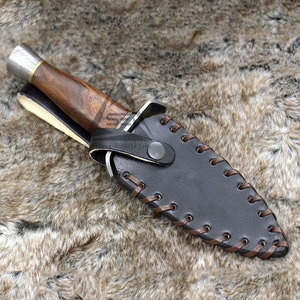 Nouvel Arrivage Couteaux à lame fixe de qualité DIY en acier Damas inoxydable avec manche en bois, personnalisable OEM, fabriqué au Pakistan, équipement de chasse - Product Image 5