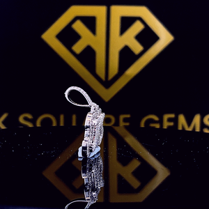 Custom Hip Hop Jewelry Gold VVS Moissanite Diamond Iced Out Pendant with Name Logo Unisex IGI Certified Luxury Fashion Gift - Product Image 4