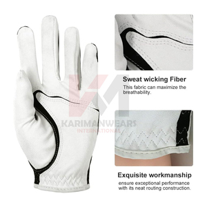 Gants de golf OEM personnalisés avec paume en peau de mouton douce et sangle de poignet réglable pour les commandes en gros et en vrac - Product Image 5