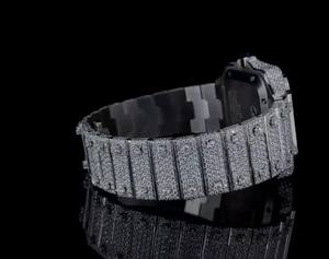 Reloj de pulsera con diamantes VVS Moissanite, automático, fabricado en Suiza, con sistema de presión para quitar el correa. - Product Image 5