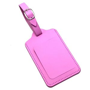 Étiquette de bagage en cuir PU personnalisée, couleur unie, accessoire de voyage durable pour valise et sac – Offre spéciale - Product Image 5
