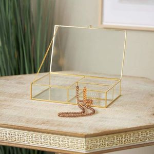 Metal & Glass Storage <b>Box</b> With Metal Frame For Jewelry Organizers And Storage Use Customized Glass <b>Box</b> - Product Image 4