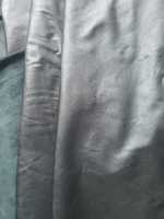 Blouson moto homme en cuir PU noir coupe-vent avec rayures rouges, blanches et bleues, col montant, fermeture éclair, coupe ajustée, service OEM