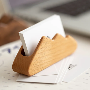 New Creative Home Office Business <b>Card</b> Holder Office Hotel <b>Table</b> Ware Customize Packing Wood <b>Card</b> Holder - Product Image 6