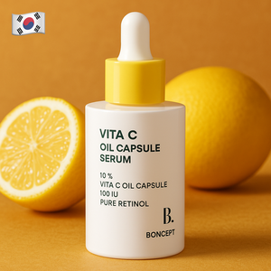 Sérum en capsules d'huile de vitamine C 30 ml, sérum éclaircissant antioxydant pour le visage, K-Beauty, fournisseur en gros de produits de soin de la peau - Product Image 3