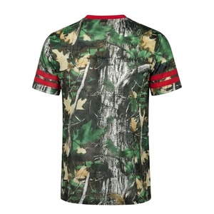 Camiseta de Fútbol de Secado Rápido para Hombre, Cuello en V, Camuflaje, Manga Corta, Malla Transpirable, para Todas las Temporadas, Corte Ajustado Regular - Product Image 3