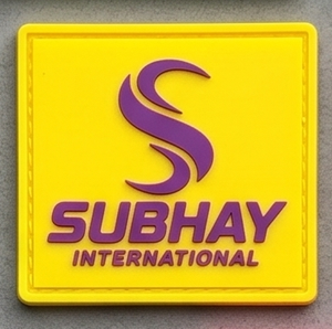 SUBHAY INTERNATIONAL Rectangle Rubber <b>Patch</b> 3D Embossed <b>Sew</b>-<b>On</b> Logo - Product Image 1