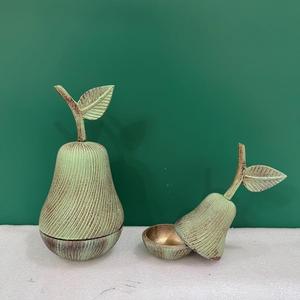 Caja de Almacenamiento Decorativa de Aluminio en Forma de Pera, Contenedor de Frutas Metálico Hecho a Mano, Organizador de Mesa para Decoración del Hogar, Artículo de Regalo - Product Image 6