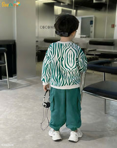 Conjuntos de Ropa Casual de Forro Polar de Color Liso para Niños Pequeños, Ropa de Casa, Tops de Manga Larga y Pantalones, Atuendos para Niños Pequeños - Product Image 2