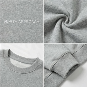 Sweat-shirt à col rond gris surdimensionné North Approach, unisexe, décontracté, en coton tricoté, pour l'automne - Product Image 4