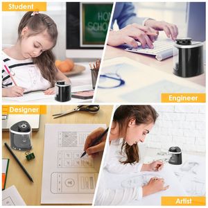 Taille-crayon électrique automatique et manuel, taille-crayon à piles - Product Image 2